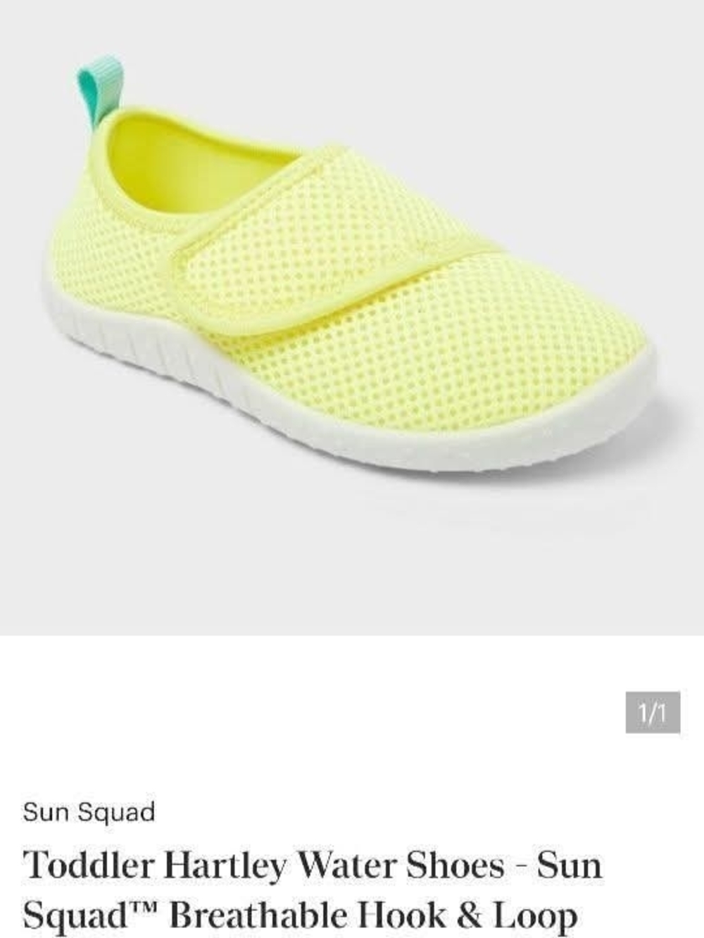 Sun Squad Toddler Hartley Water Shoes in Sun Yellow
